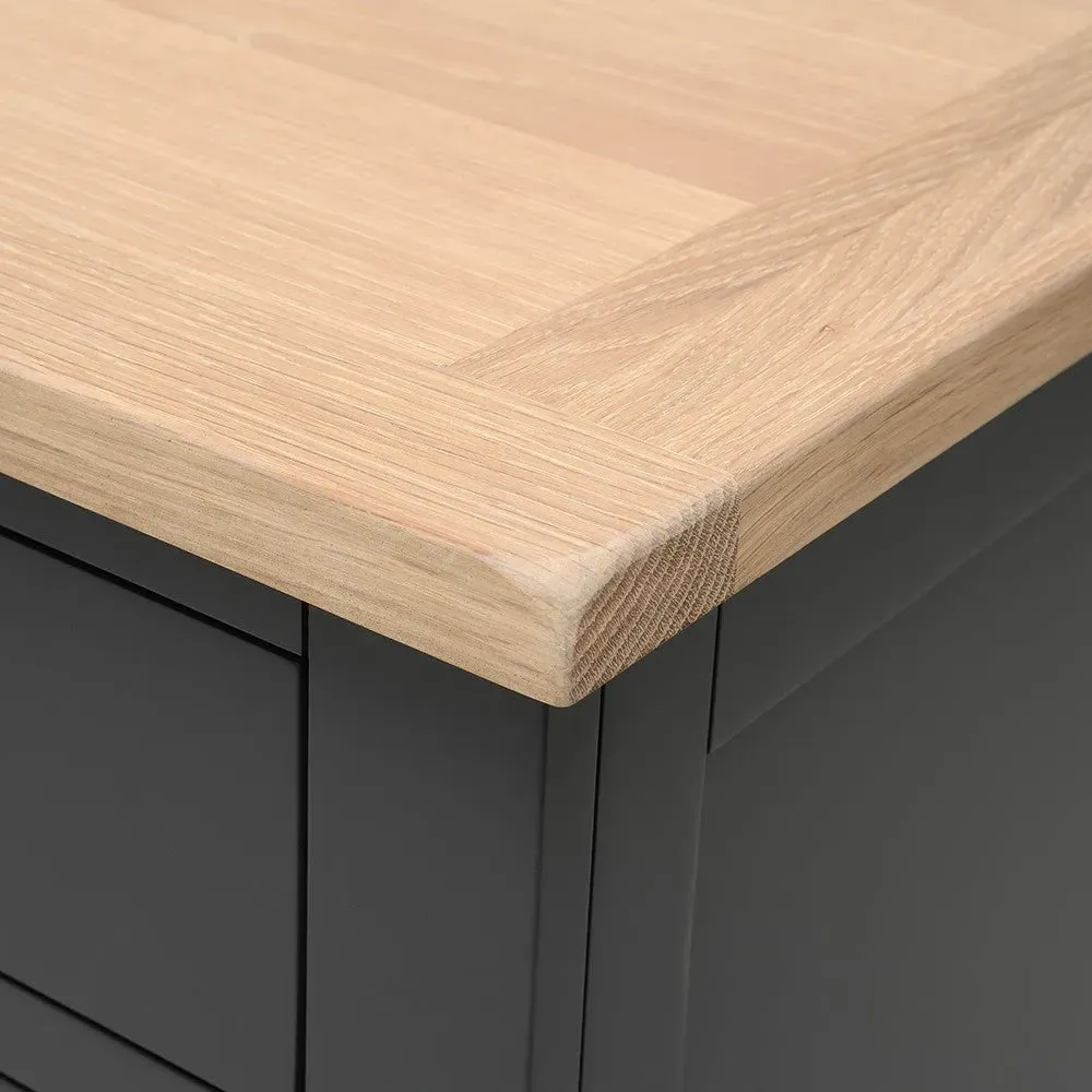 Grand Sideboard - Charcoal, Oak