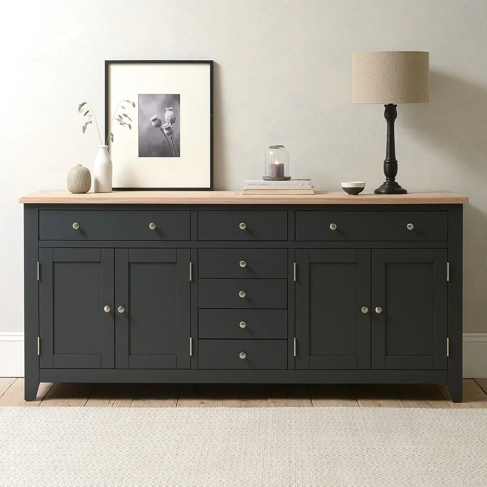 Grand Sideboard - Charcoal, Oak