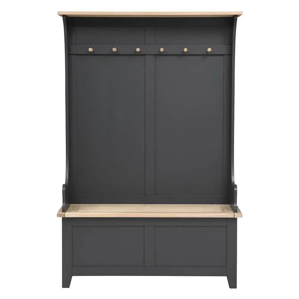 Hallway Tidy with Storage - Charcoal, Oak