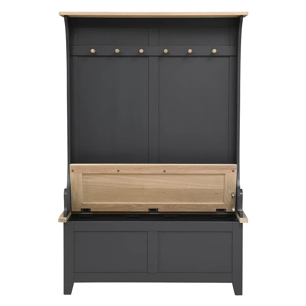 Hallway Tidy with Storage - Charcoal, Oak