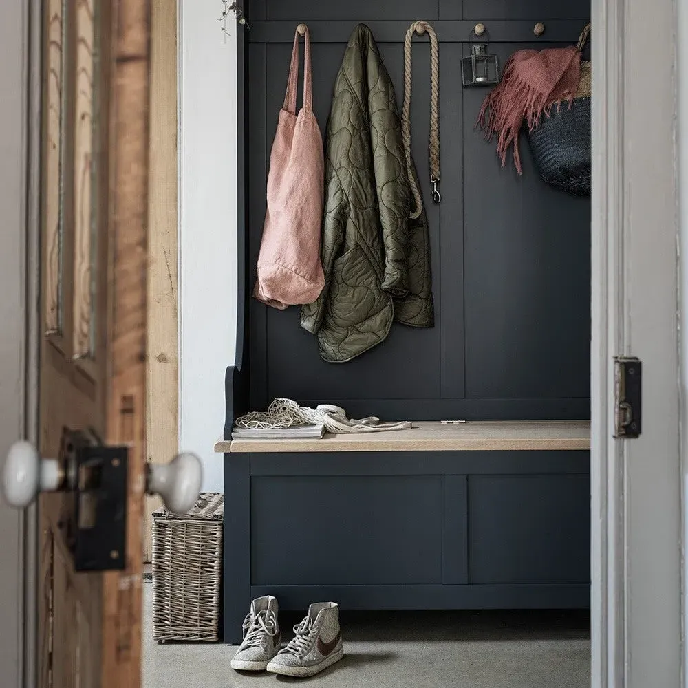 Hallway Tidy with Storage - Charcoal, Oak image