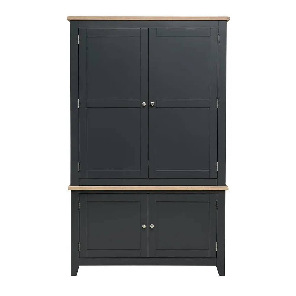 Hideaway Home Office - Charcoal, Oak