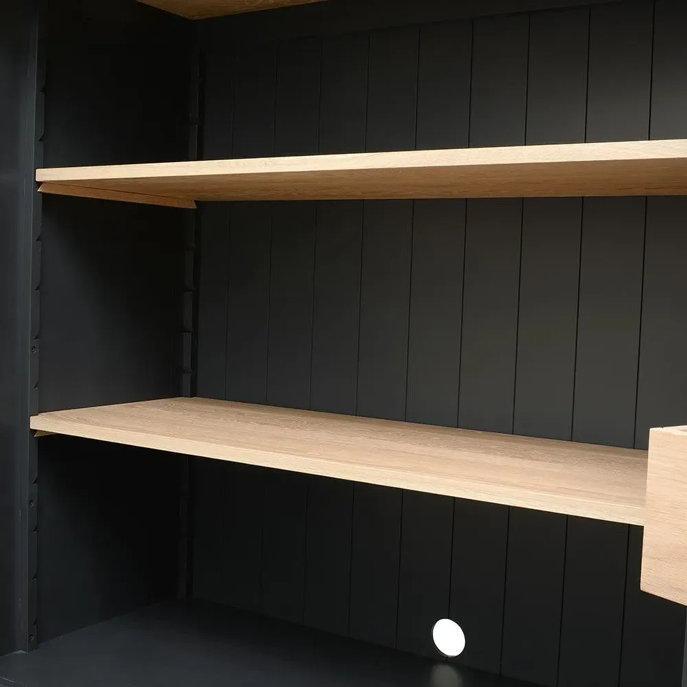 Hideaway Home Office - Charcoal, Oak