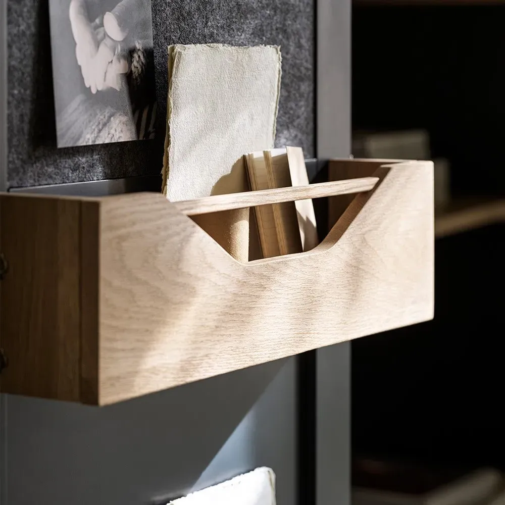 Hideaway Home Office - Charcoal, Oak image