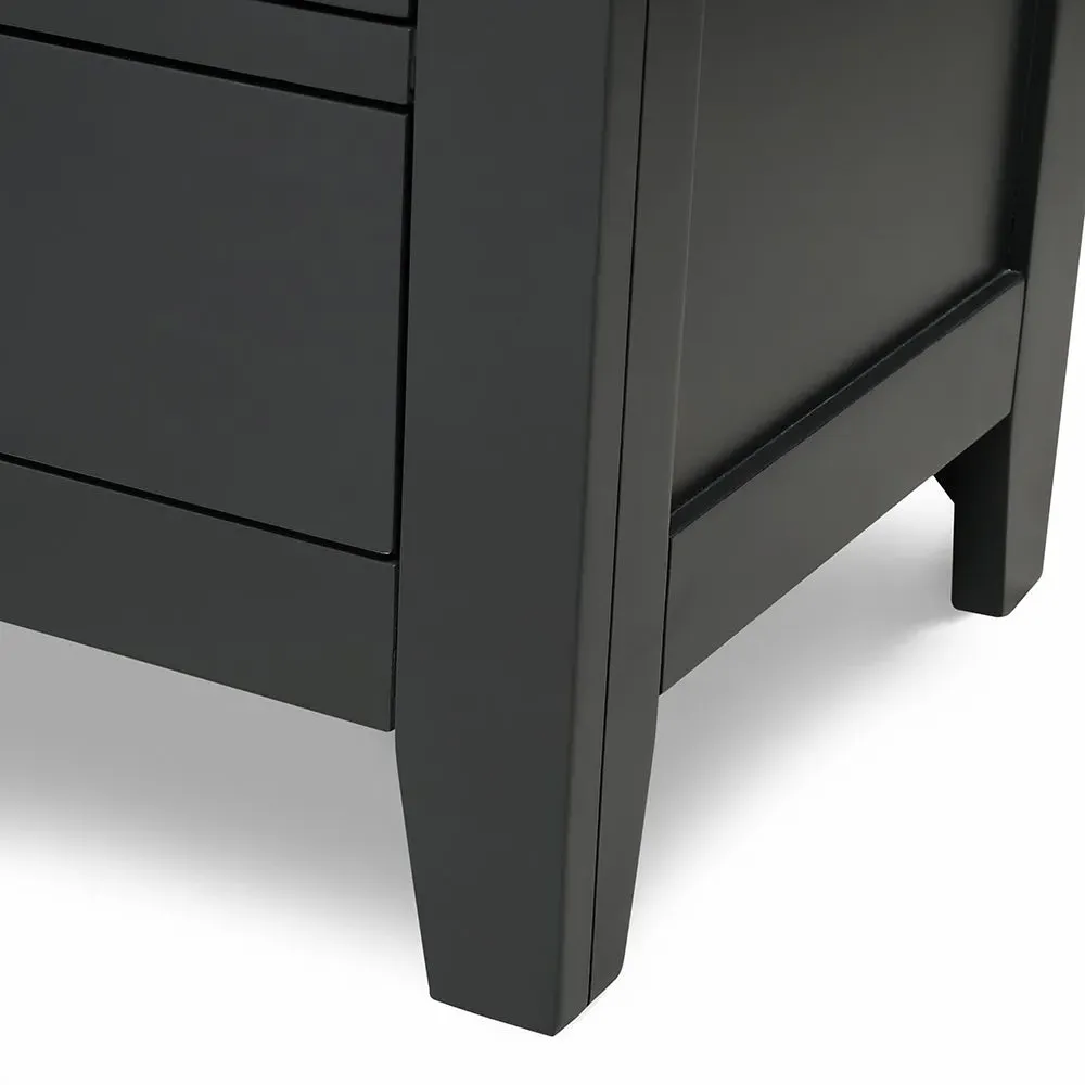 Jumbo Bedside Table with 3 Drawers - Oak