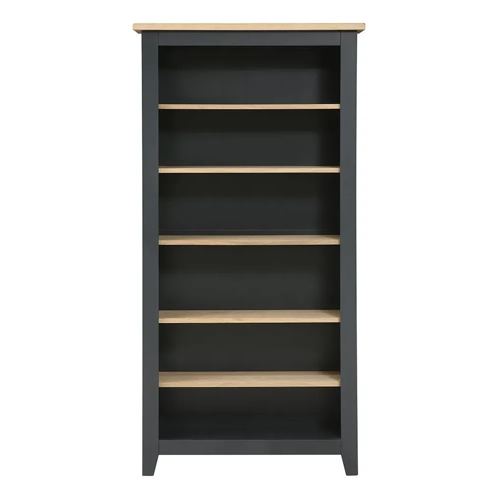 Large Bookcase - Charcoal, Oak