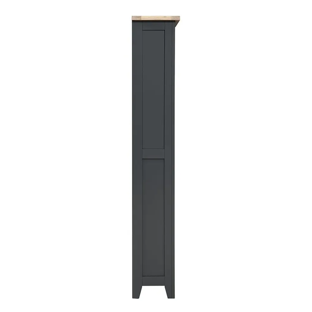 Large Bookcase - Charcoal, Oak