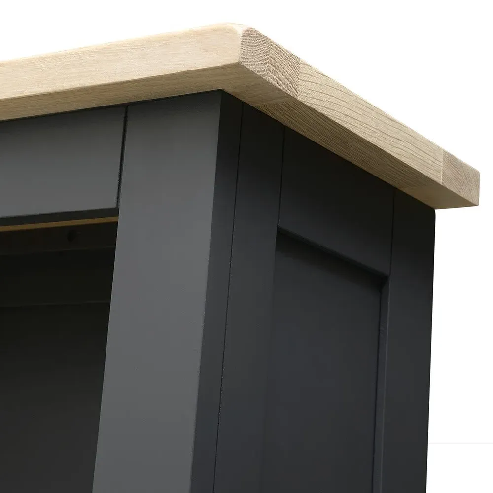 Large Bookcase - Charcoal, Oak