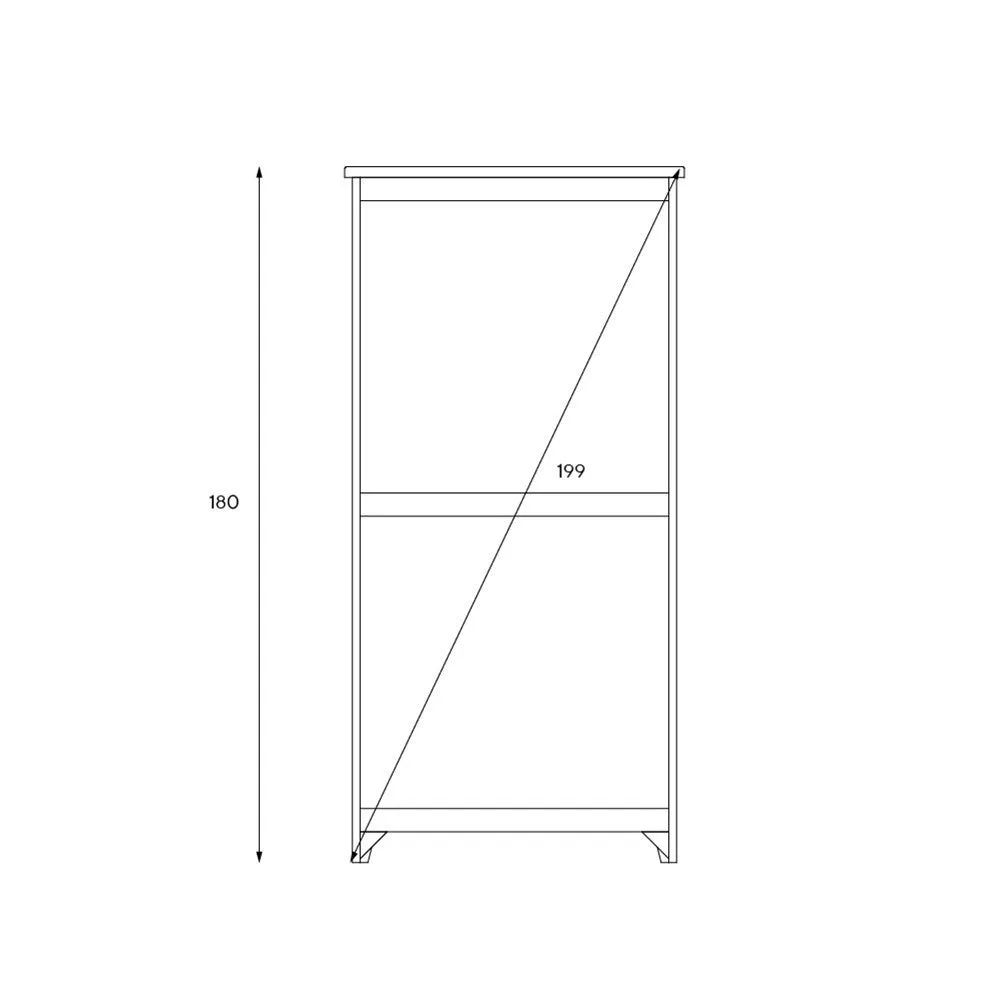 Large Bookcase - Charcoal, Oak