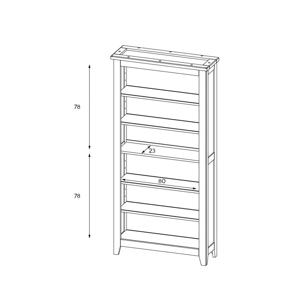 Large Bookcase - Charcoal, Oak