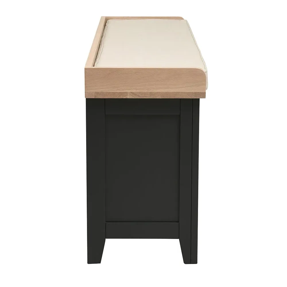 Large Open Shoe Bench - Charcoal