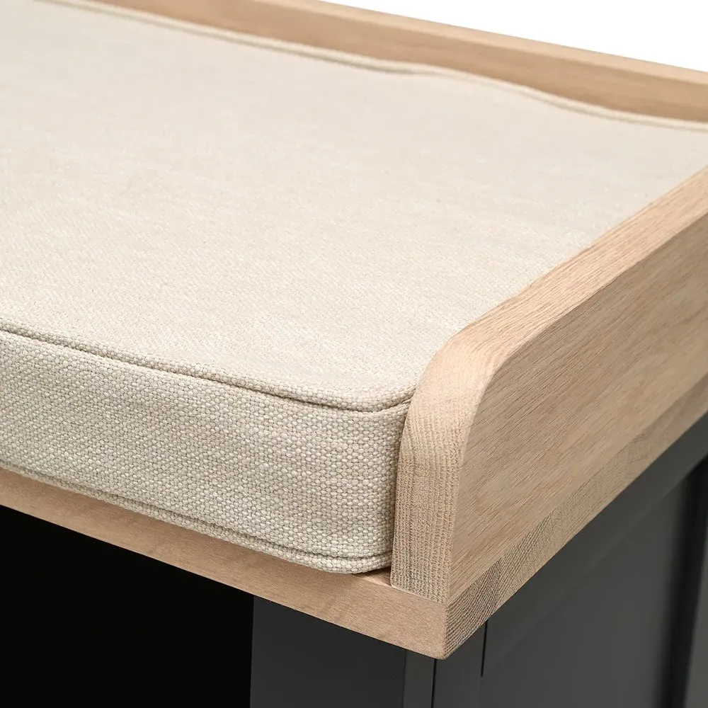 Large Open Shoe Bench - Charcoal