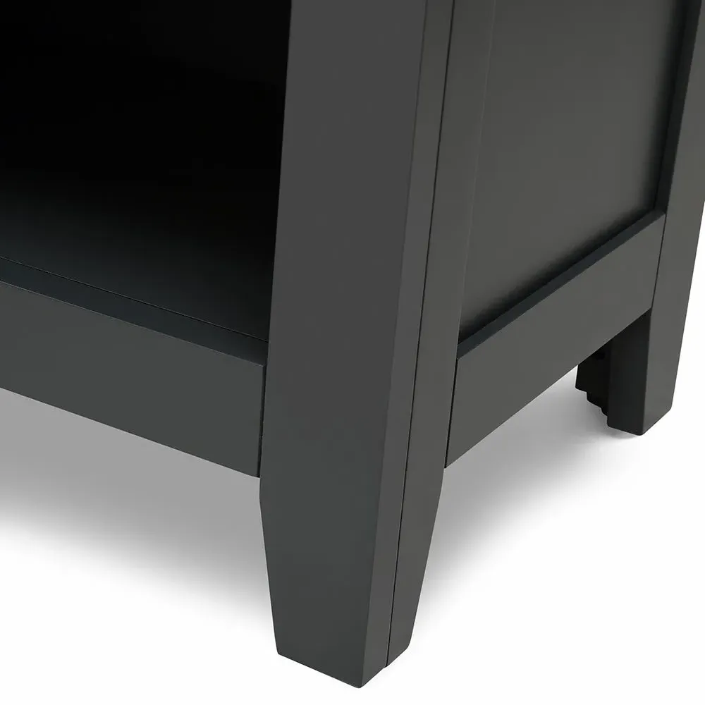 Large Open Shoe Bench - Charcoal