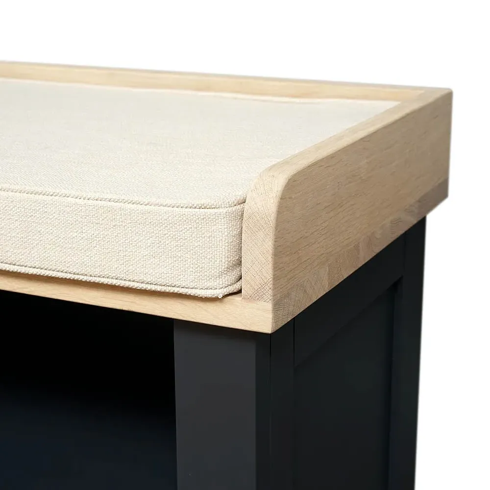 Large Open Shoe Bench - Charcoal