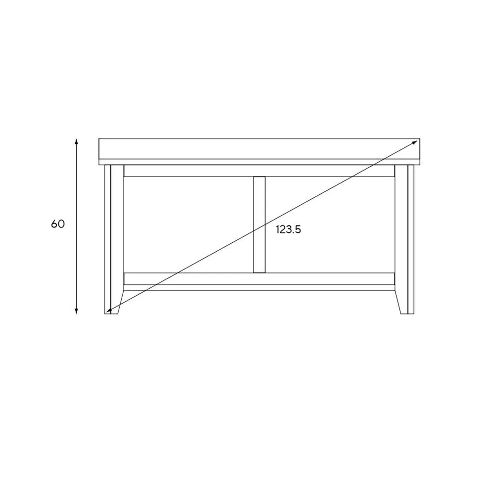 Open Shoe Storage Bench - Charcoal, Oak