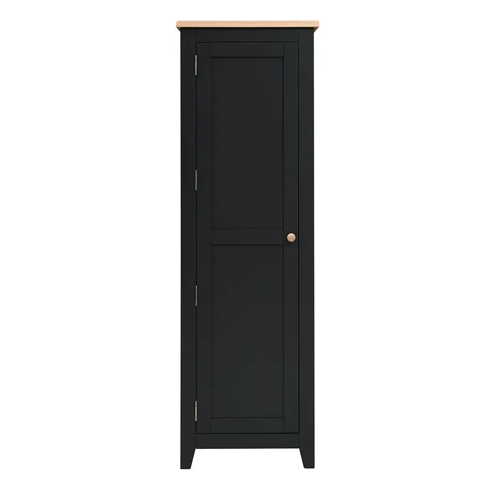 Shaker Cupboard with Adjustable Shelves - Charcoal, Oak