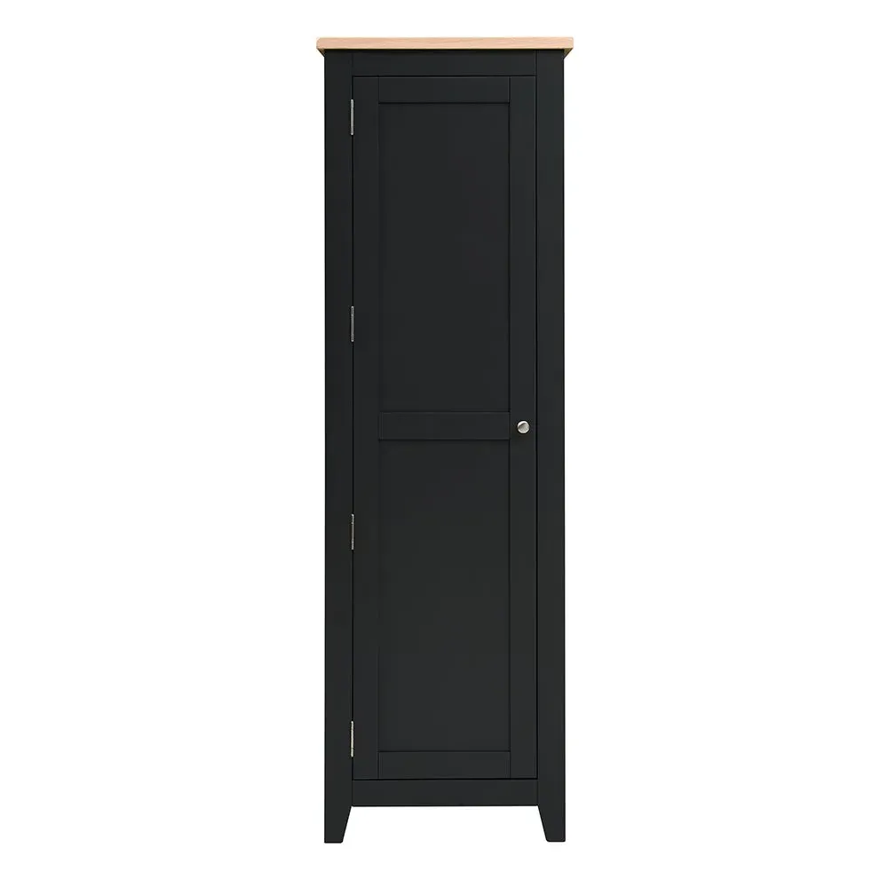 Shaker Cupboard with Adjustable Shelves - Charcoal, Oak