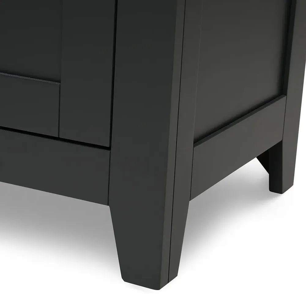 Shaker Cupboard with Adjustable Shelves - Charcoal, Oak