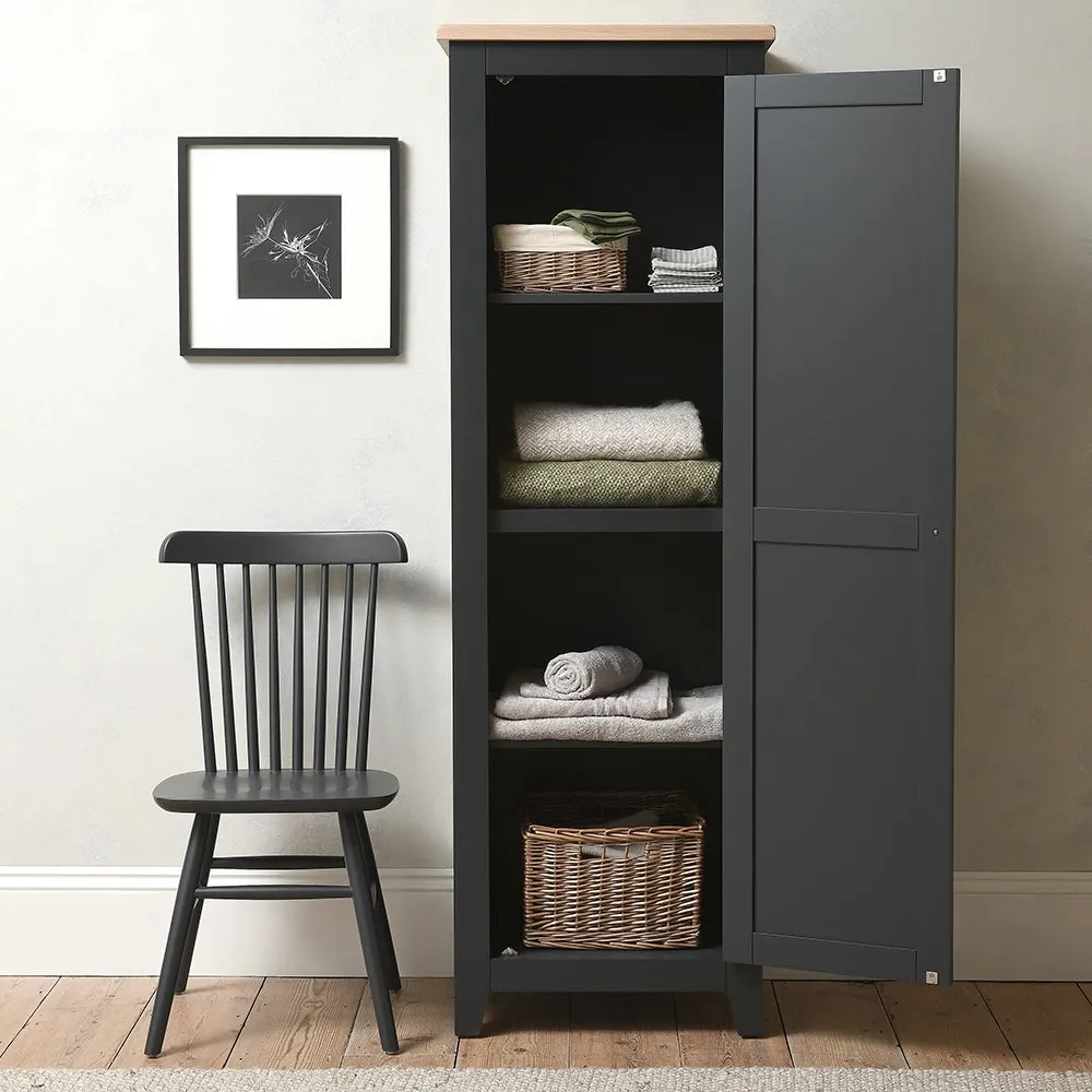 Shaker Cupboard with Adjustable Shelves - Charcoal, Oak image