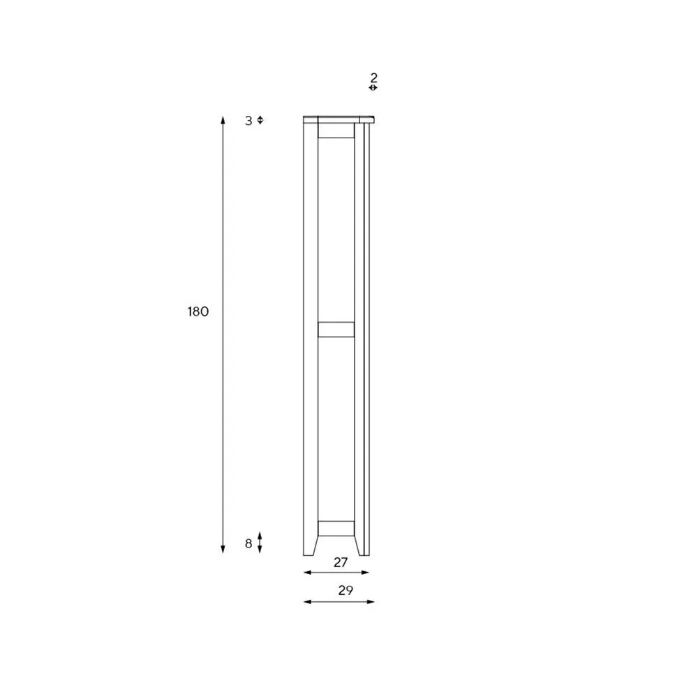 Slim Bookcase - Charcoal