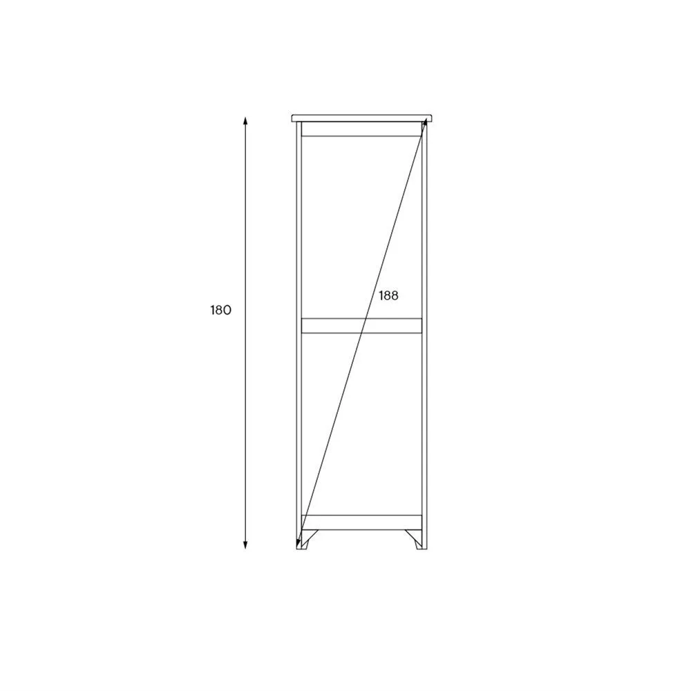 Slim Bookcase - Charcoal