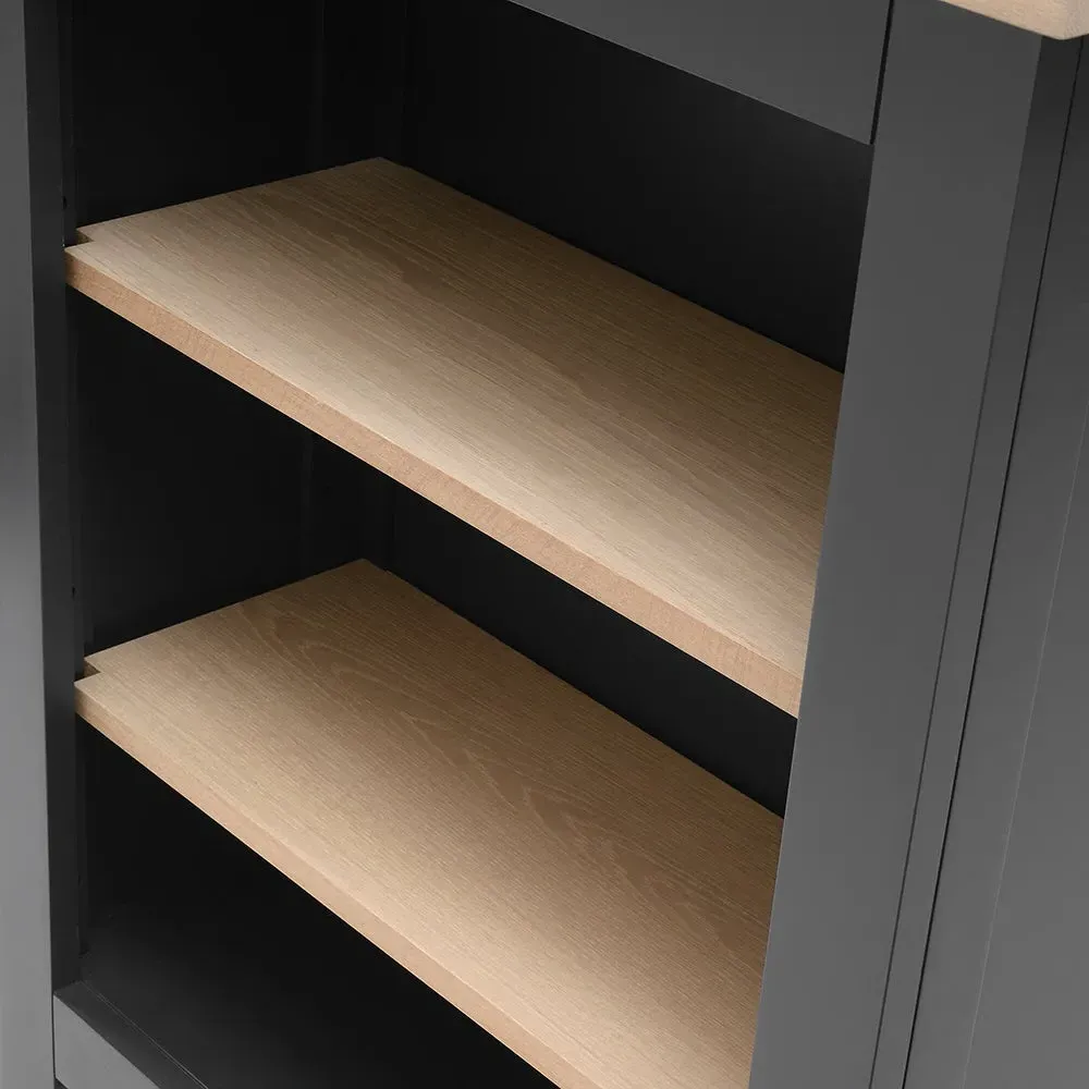 Small Bookcase - Charcoal, Oak