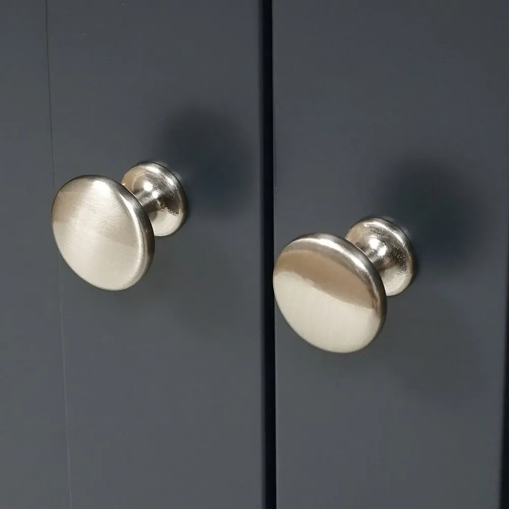 Small Double Cupboard - Charcoal, Oak