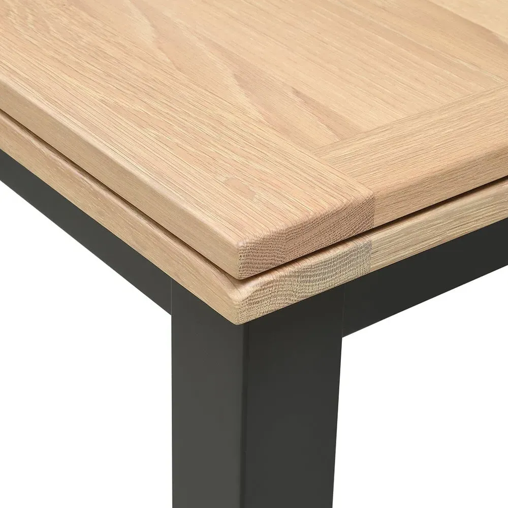 Square Extendable Dining Table - Charcoal, Oak