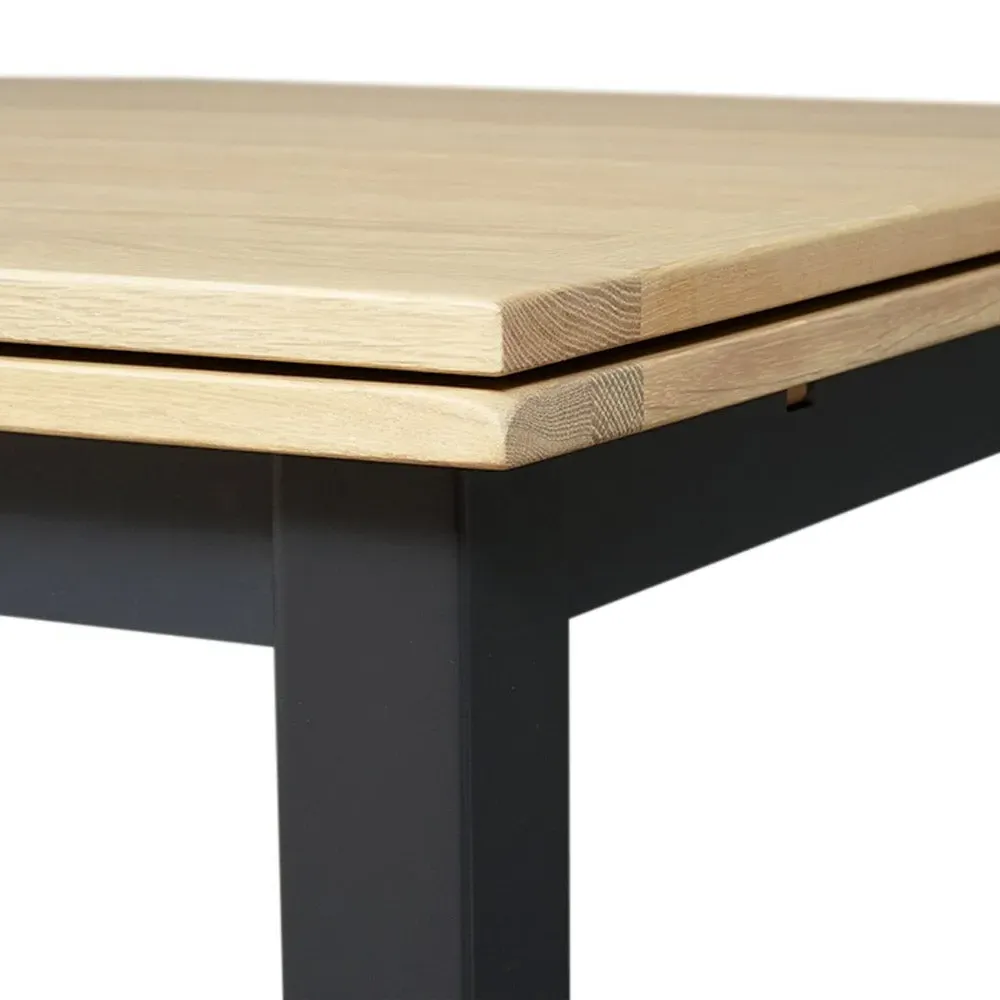 Square Extendable Dining Table - Charcoal, Oak