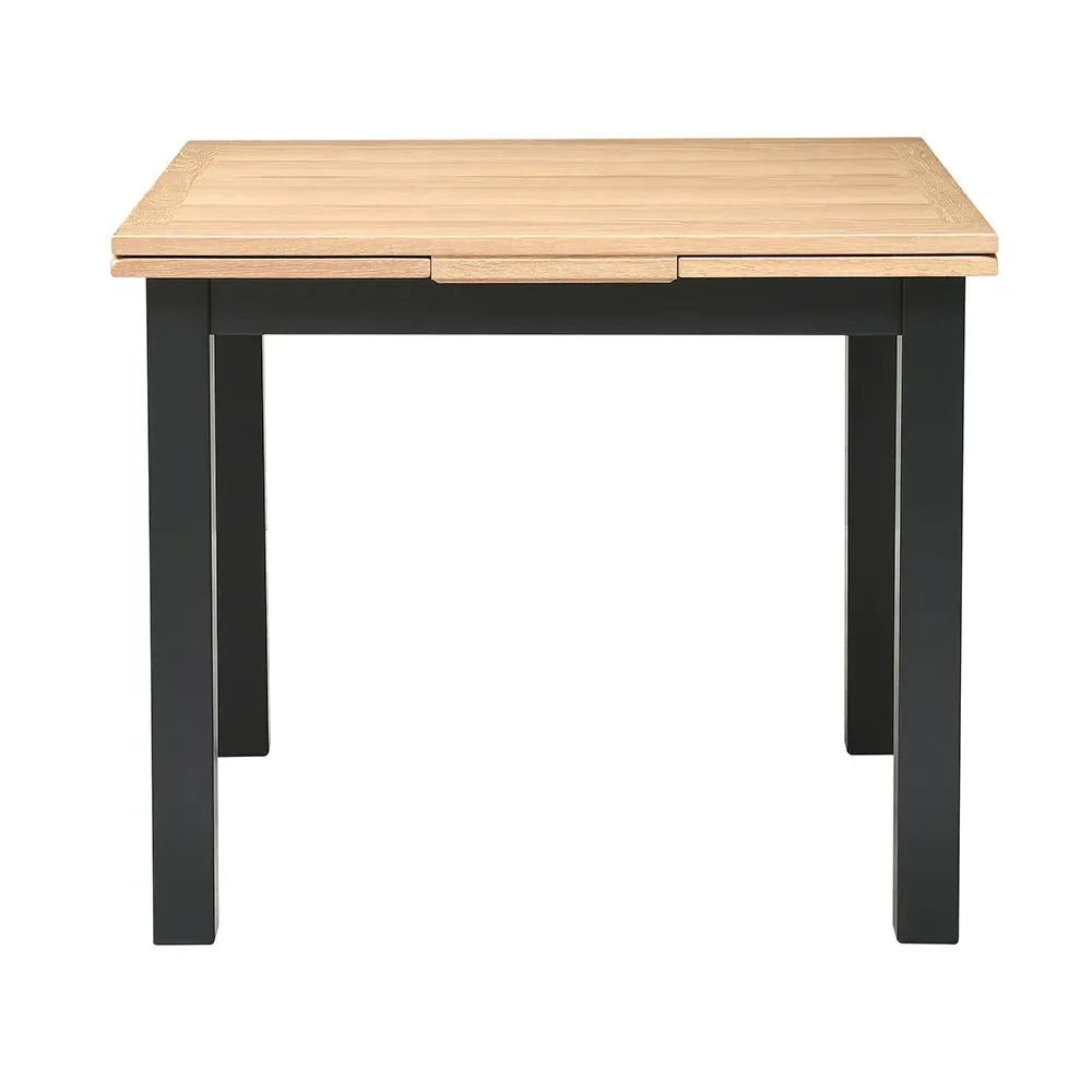 Square Extendable Dining Table - Charcoal, Oak image