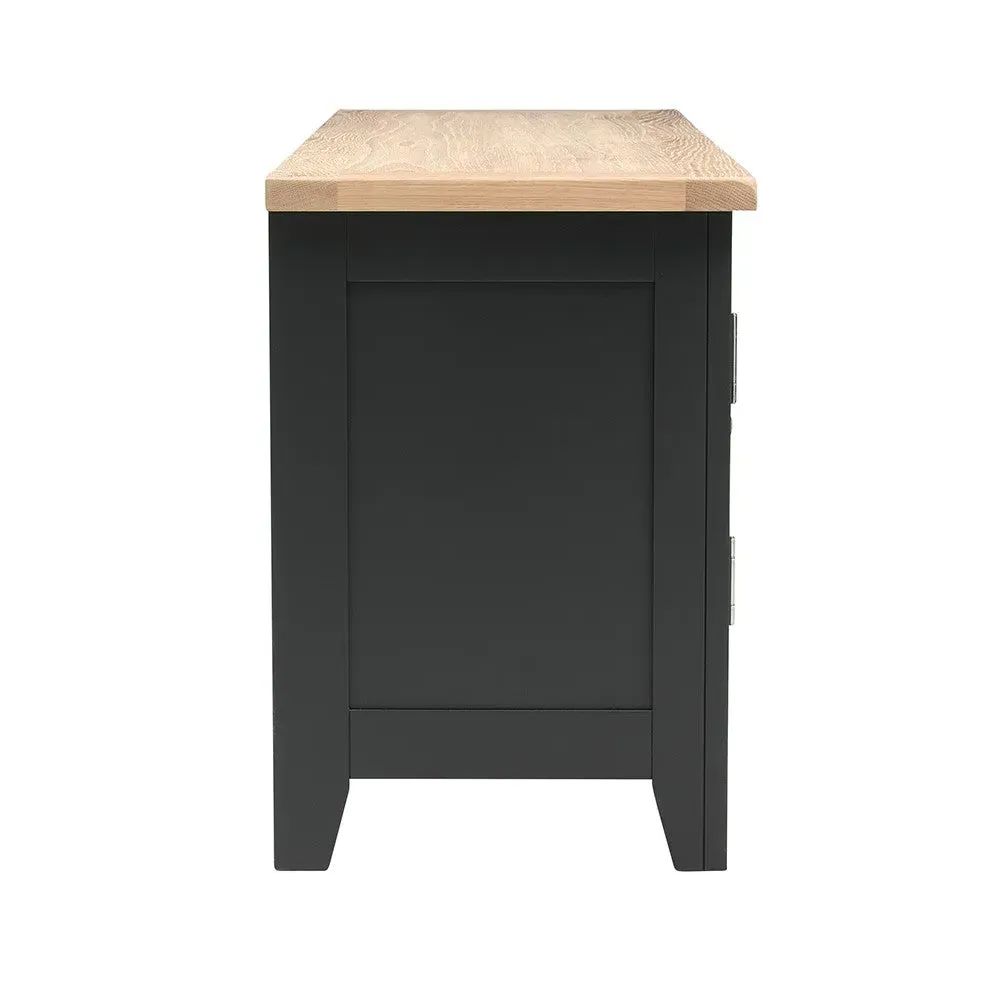 TV Stand with Storage - Charcoal, Oak