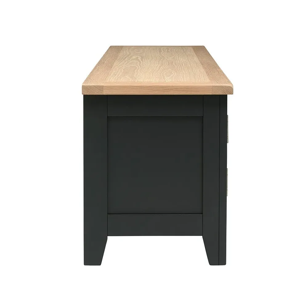 TV Unit with Storage - Charcoal, Oak