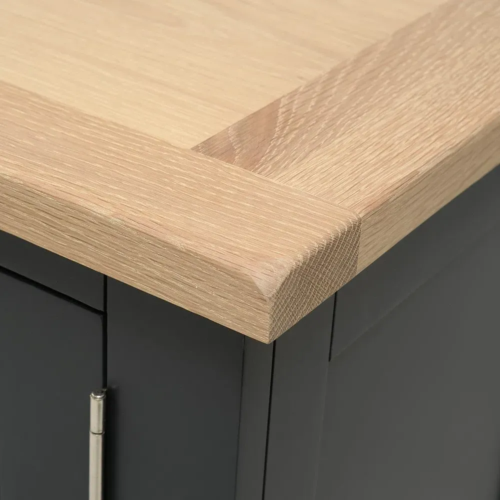 TV Unit with Storage - Charcoal, Oak