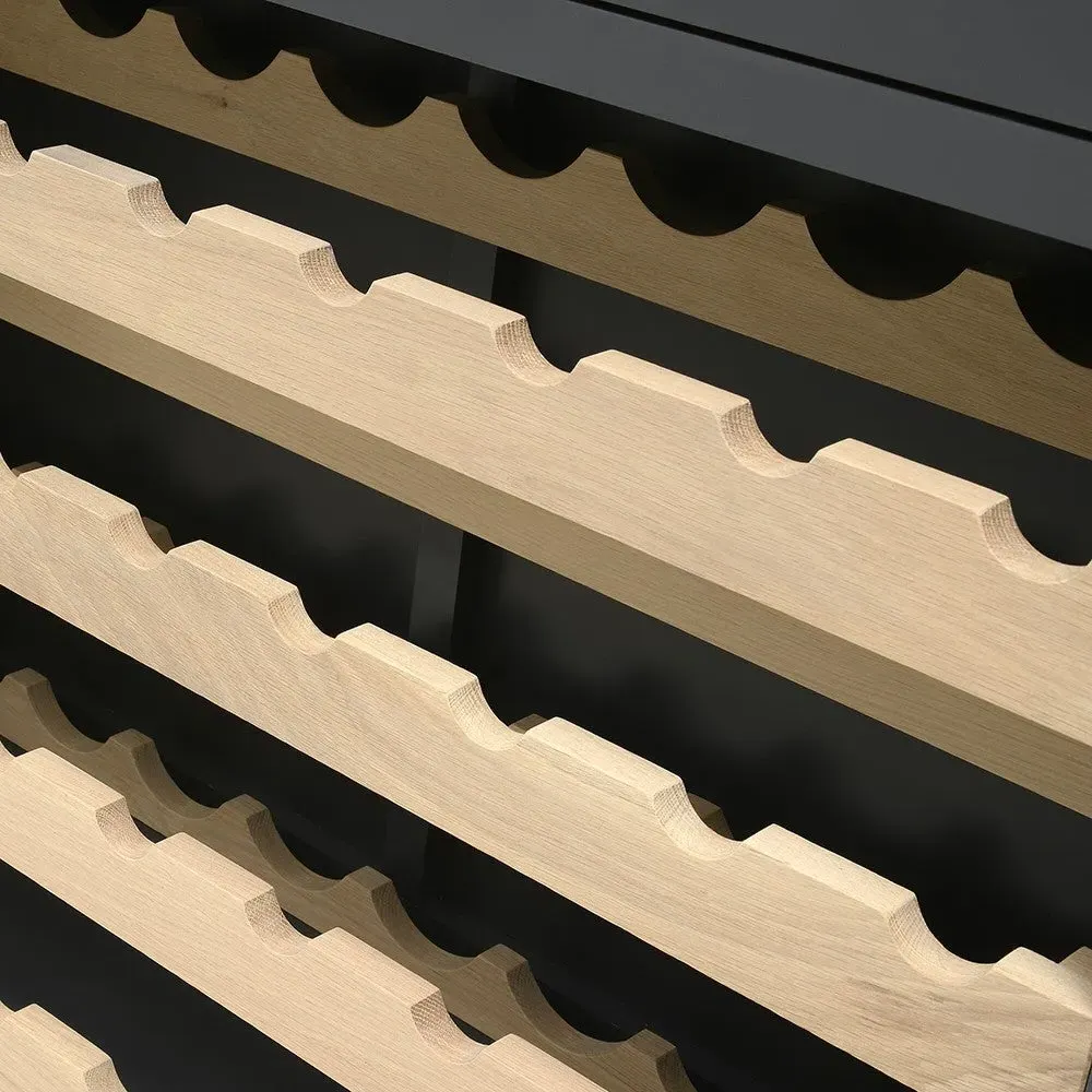 Wine Console with Storage - Charcoal, Oak