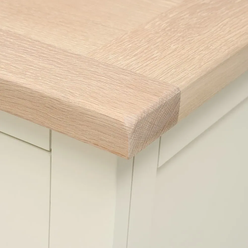 3 Drawer Bedside Table - Cream, Oak