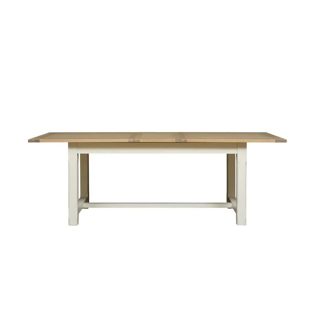 6-10 Seater Extendable Dining Table - Cream, Oak