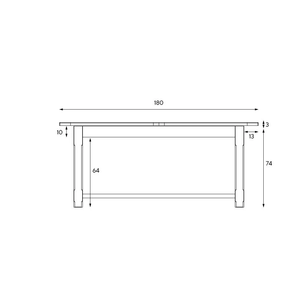 6-10 Seater Extendable Dining Table - Cream, Oak