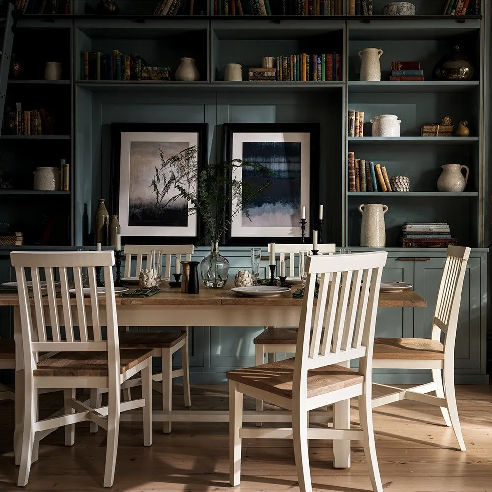 6-10 Seater Extendable Dining Table - Cream, Oak