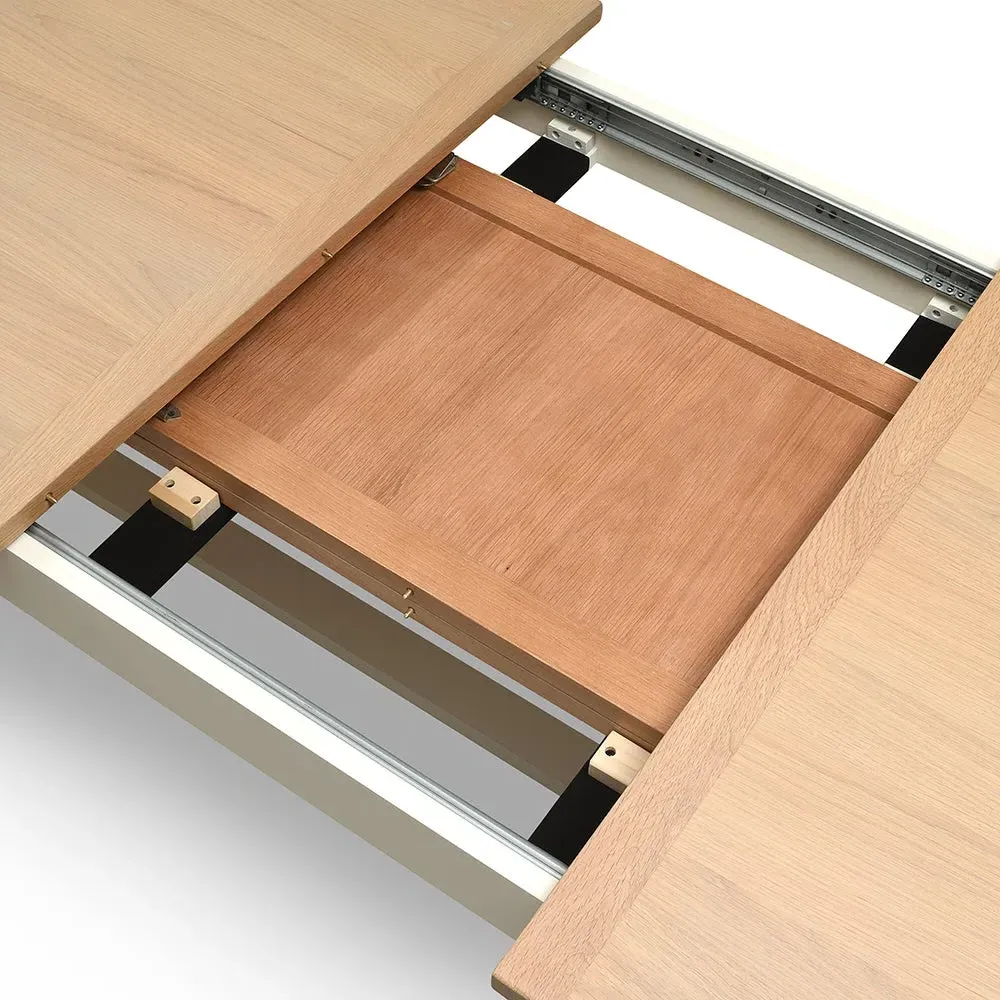 8-12 Extendable Dining Table - Cream, Oak