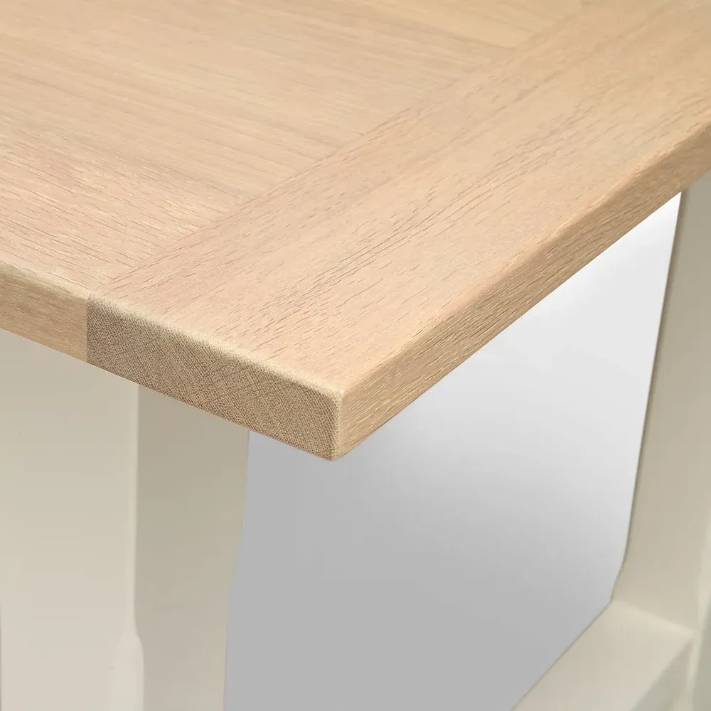 8-12 Extendable Dining Table - Cream, Oak