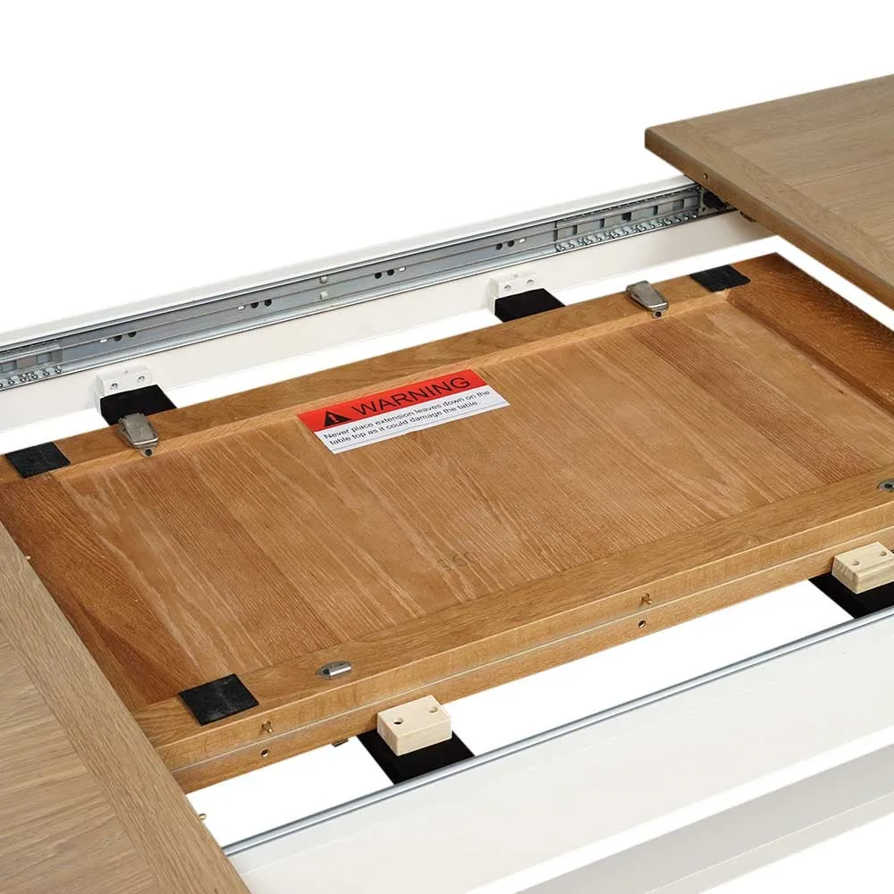 8-12 Extendable Dining Table - Cream, Oak