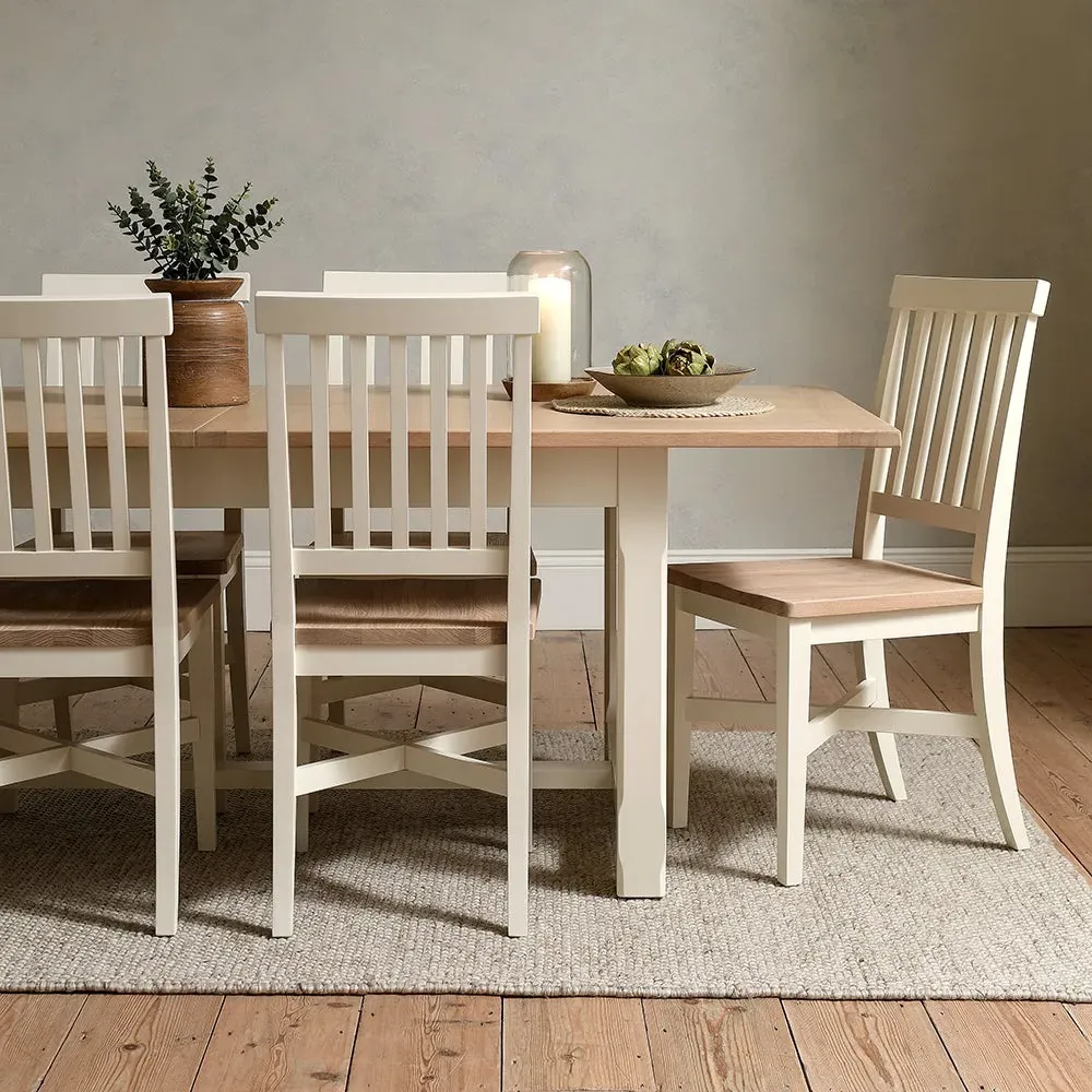 8-12 Extendable Dining Table - Cream, Oak