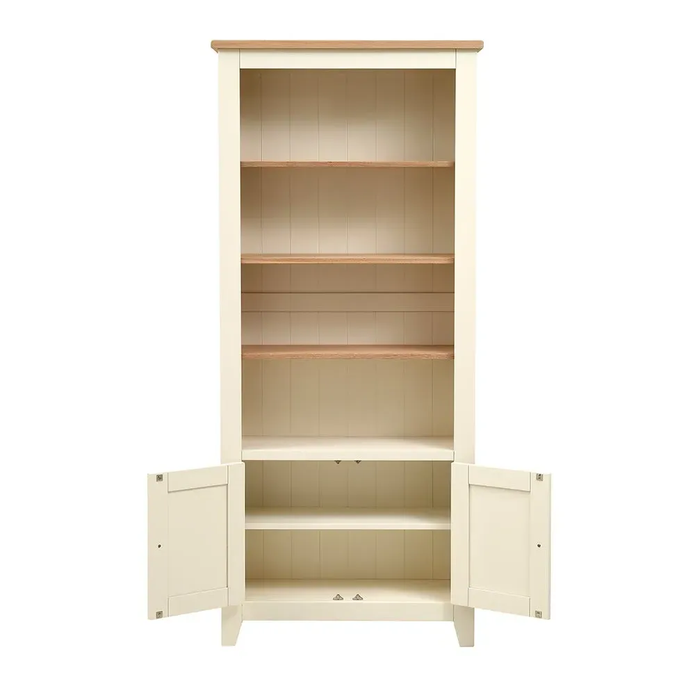 Alcove Display Cabinet with Storage - Cream