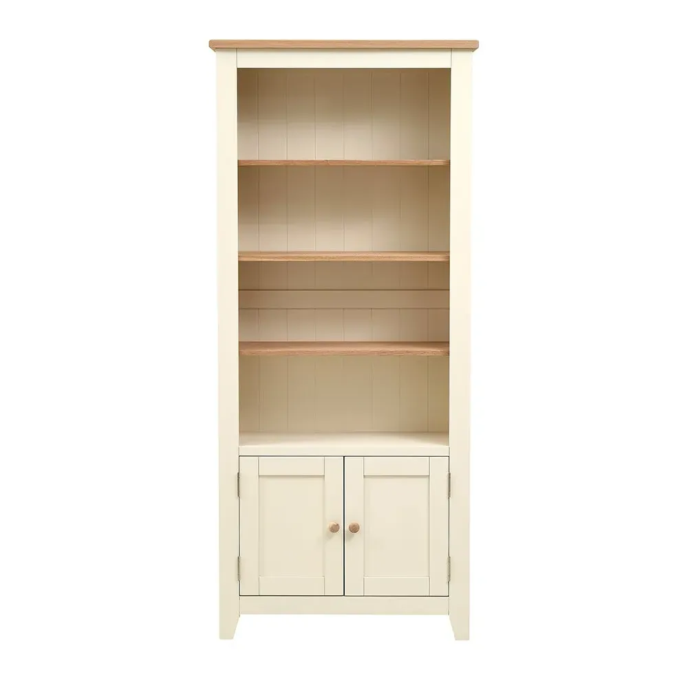 Alcove Display Cabinet with Storage - Cream
