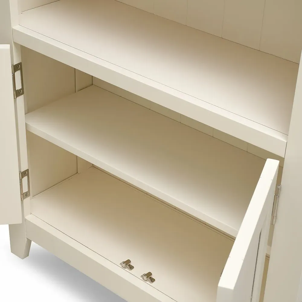 Alcove Display Cabinet with Storage - Cream