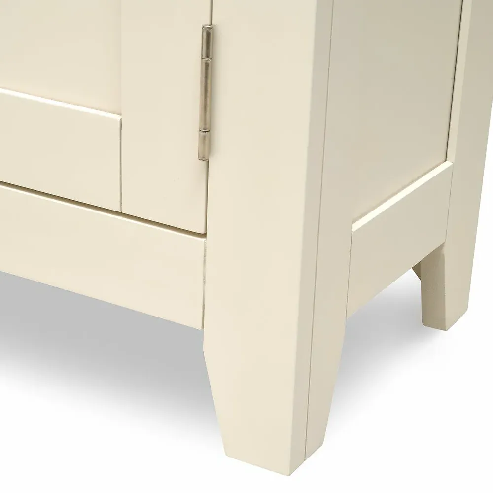 Alcove Display Cabinet with Storage - Cream