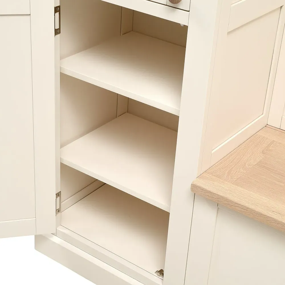 Chester Bootility Unit with Storage - Cream by The Cotswold Company, image 10