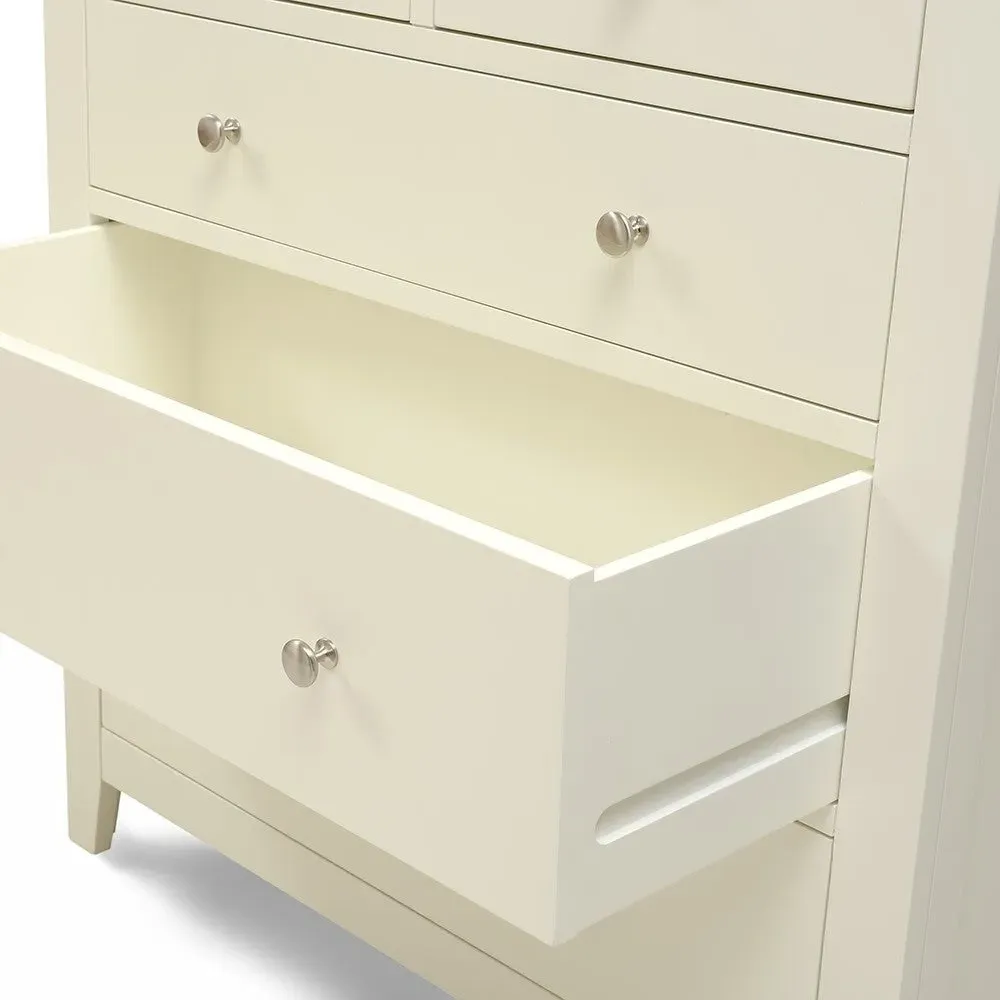 Chester 5 Drawer Chest - Cream, Oak