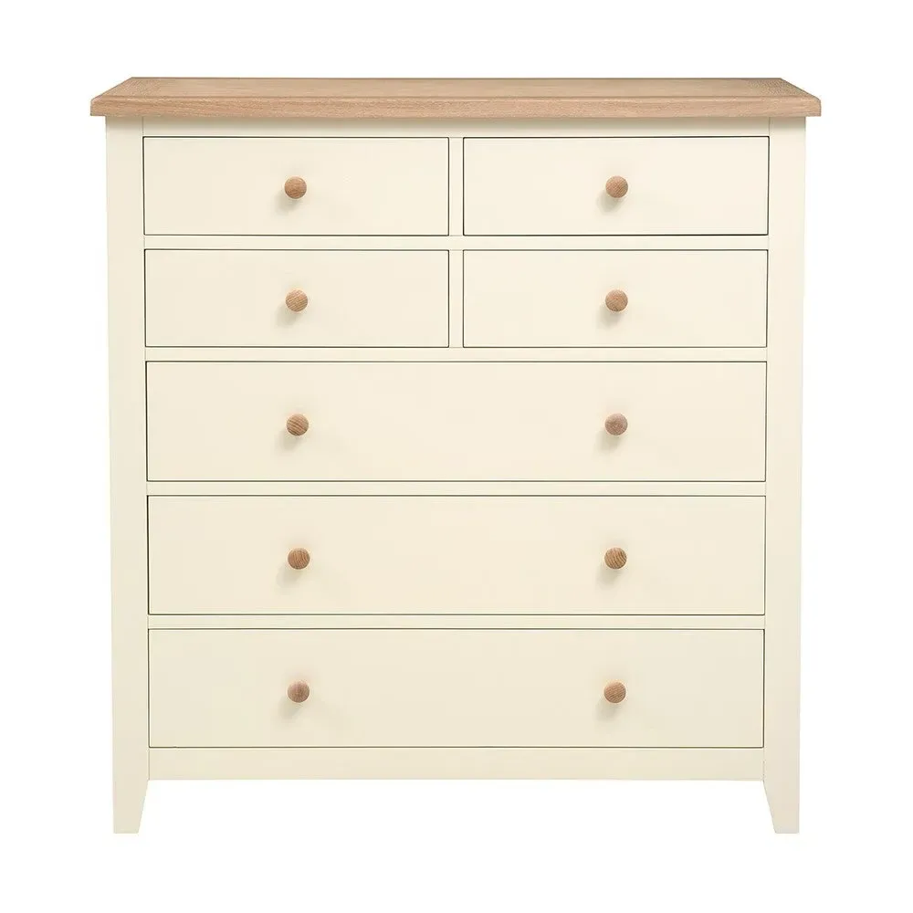 Chester 7 Drawer Chest - Cream