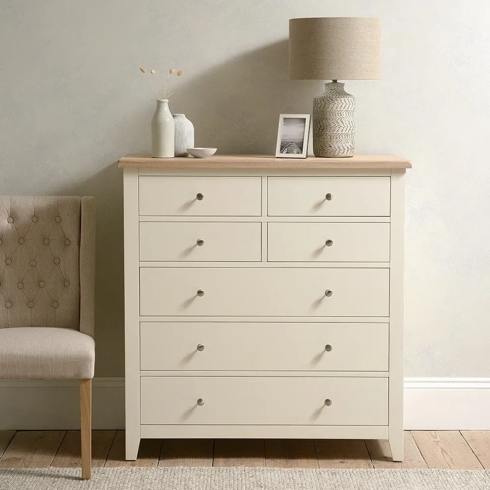 Chester 7 Drawer Chest - Cream